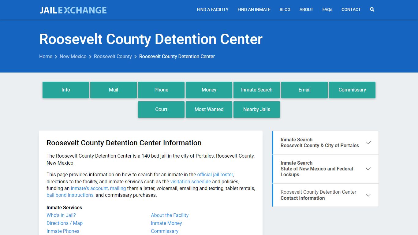 Roosevelt County Detention Center - Jail Exchange