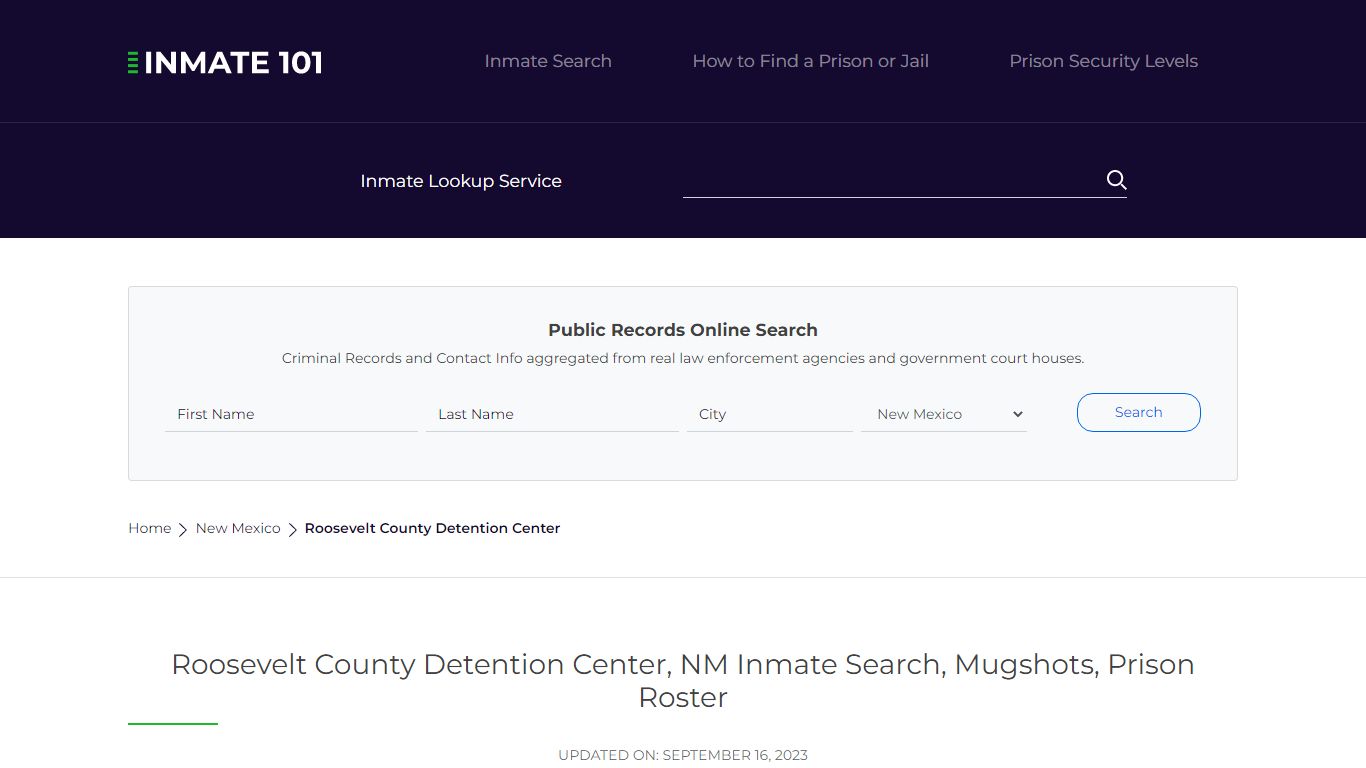 Roosevelt County Detention Center, NM Inmate Search, Mugshots, Prison ...